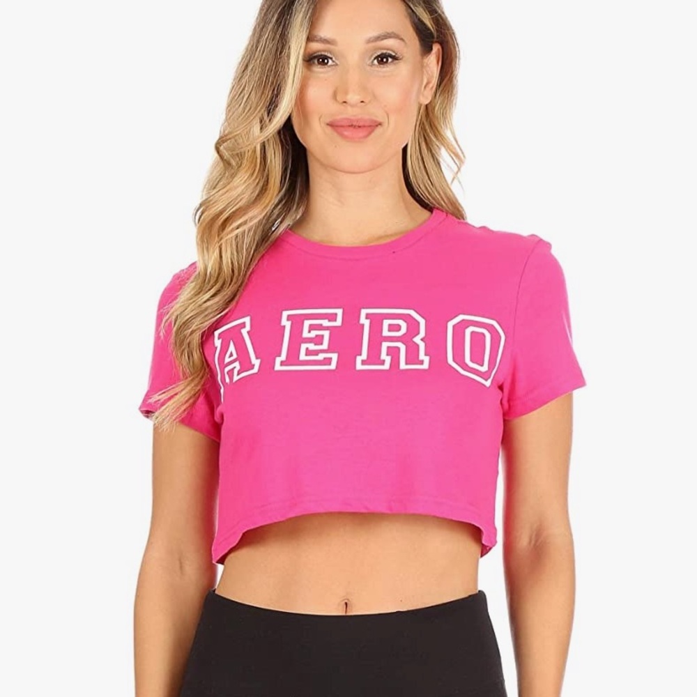Hot Pink Cropped Shirt (Large)